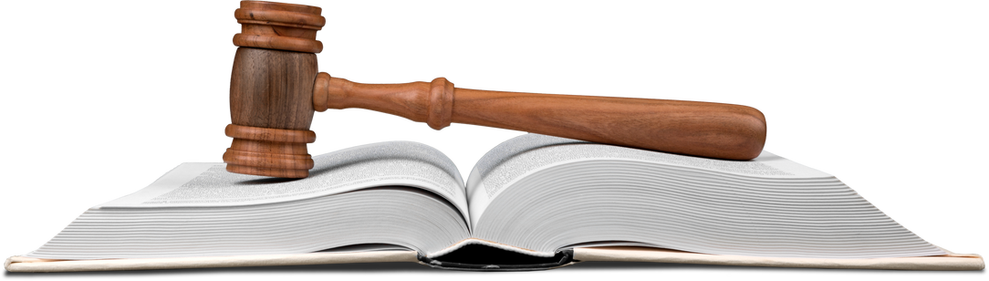 Gavel over the Opened Law Book